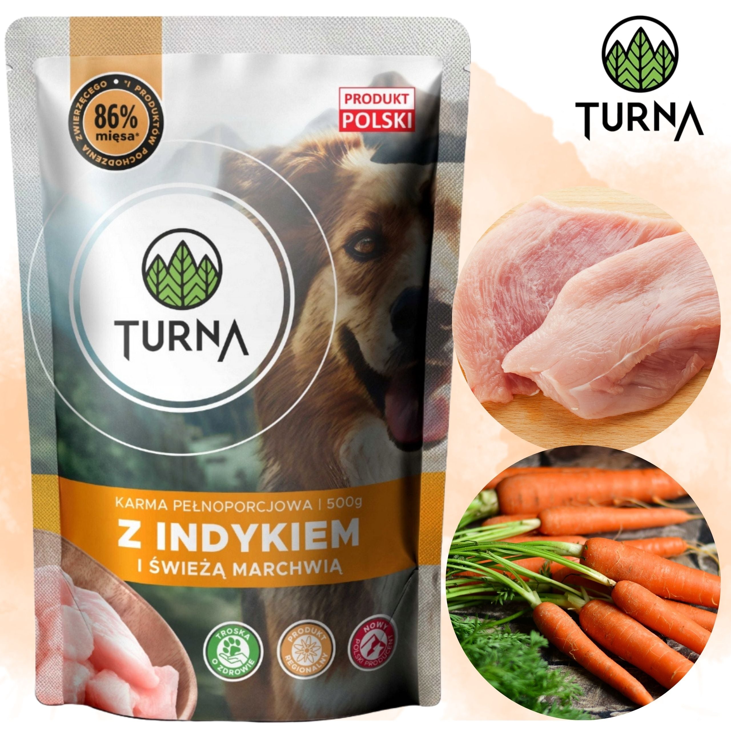 Turna Pulykás nedves kutyaeledel 500 g