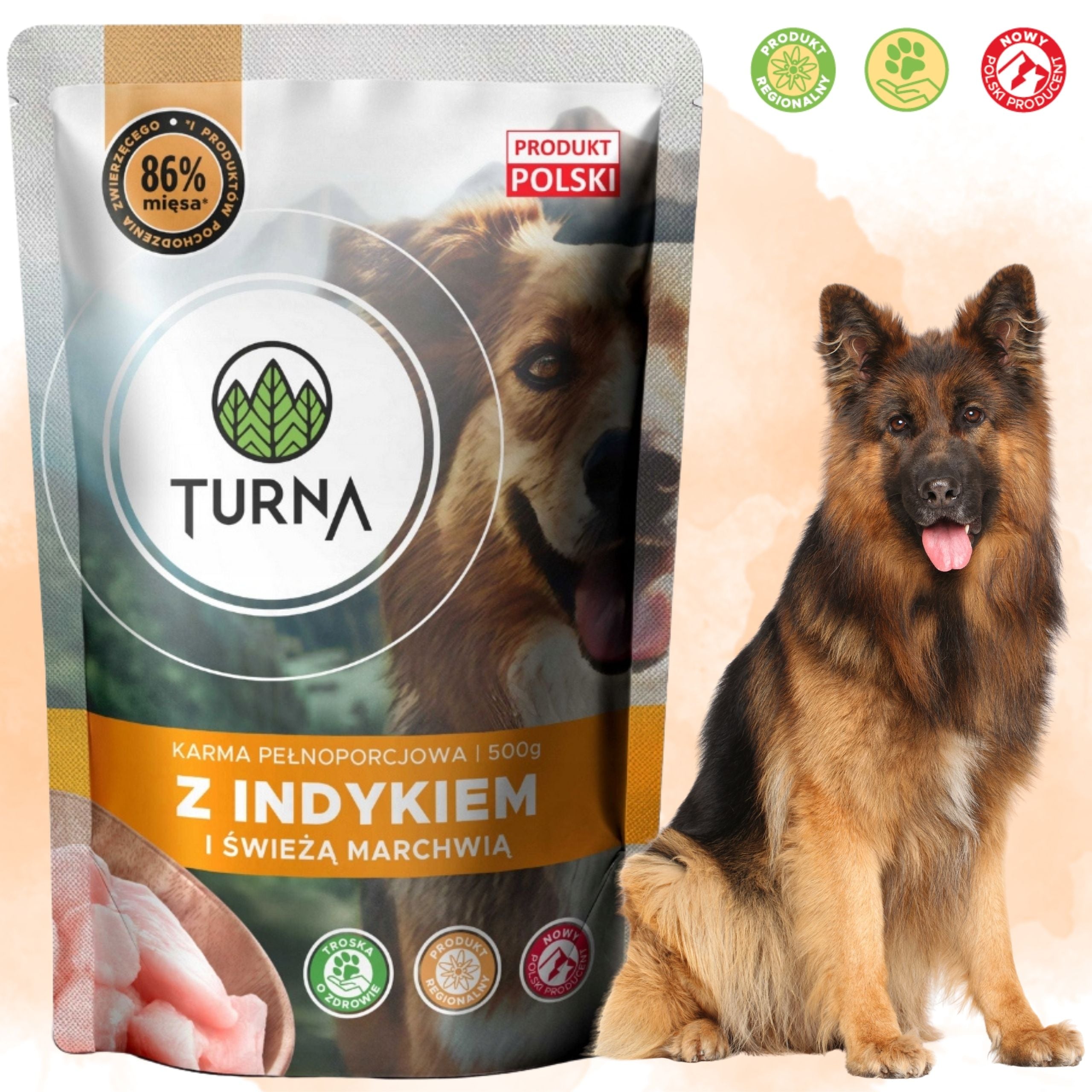 Turna Pulykás nedves kutyaeledel 500 g