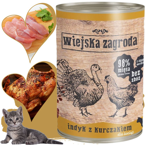 Kölyökmacska – Pulyka & Csirke nedves macskaeledel 400 g